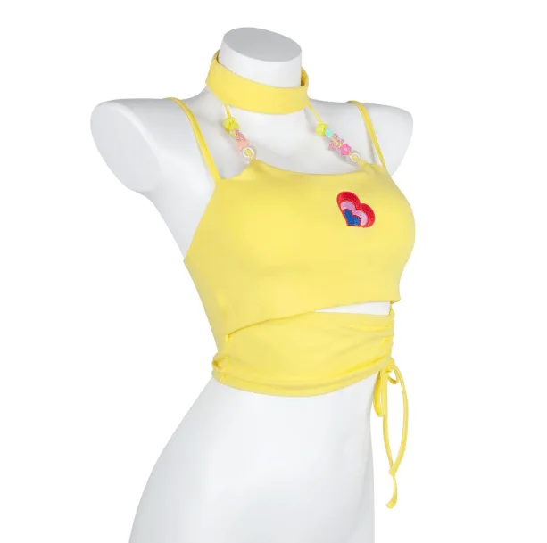 Yellow Y2K Crop Top — view 2 Yellow Y2K Crop Top — view 2