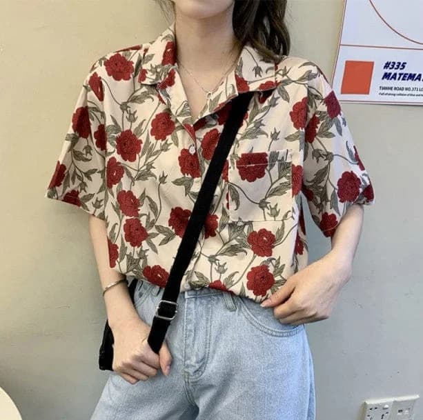 Vintage Floral Blouse — view 2 Vintage Floral Blouse — view 2