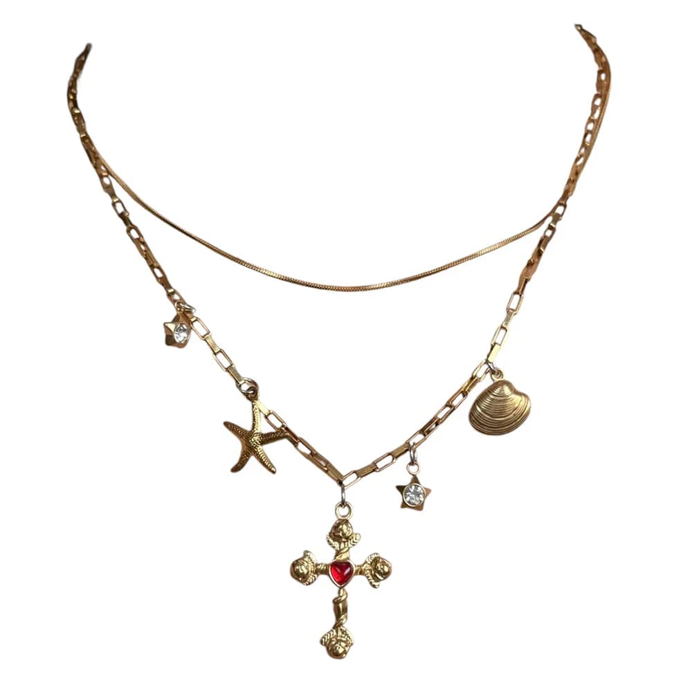 Mafia Mama Cross Necklace — view 1 Mafia Mama Cross Necklace — view 1