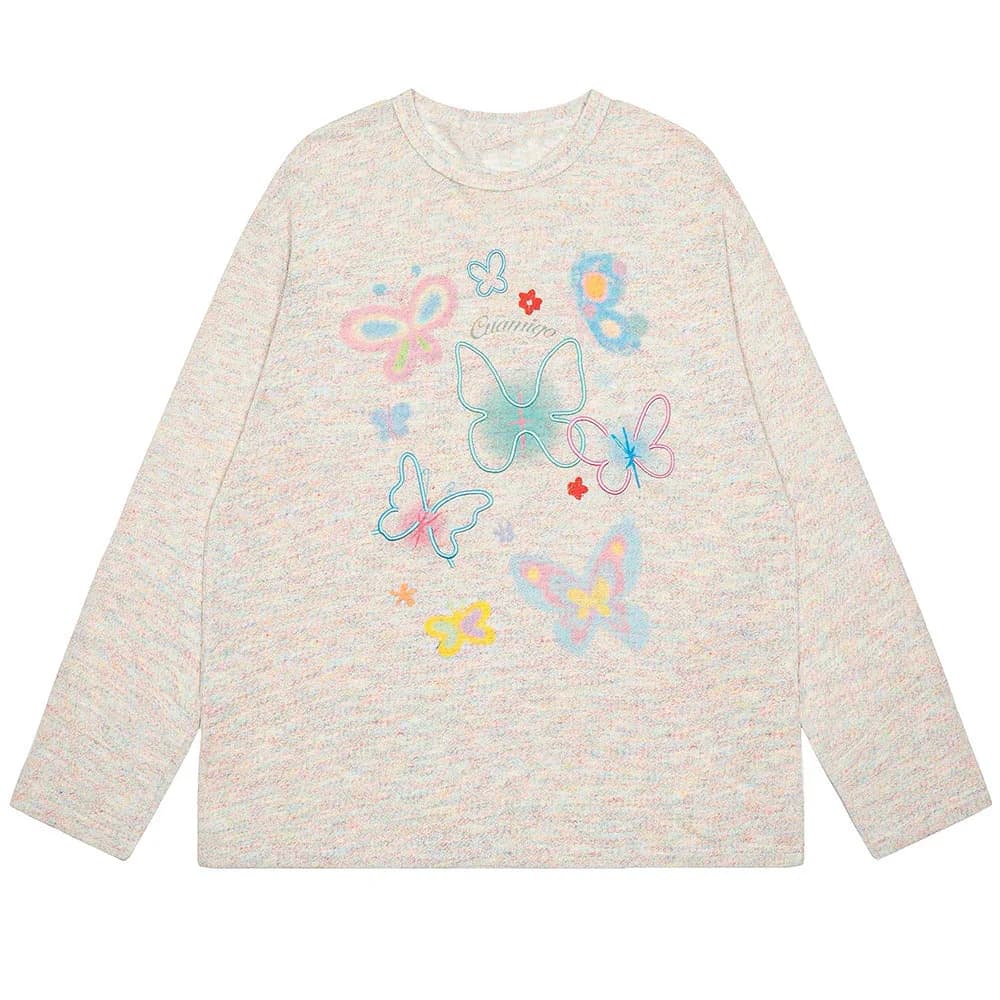 Indie Aesthetic Butterfly Long Sleeve — view 2 Indie Aesthetic Butterfly Long Sleeve — view 2