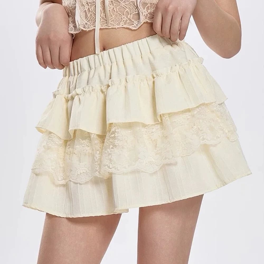 Lemon Pie Layered Skirt — view 1 Lemon Pie Layered Skirt — view 1