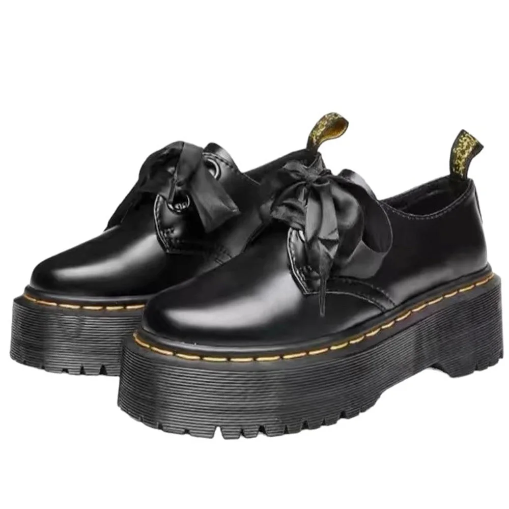 Ribbon-Laced Chunky Platform Boots — view 1 Ribbon-Laced Chunky Platform Boots — view 1