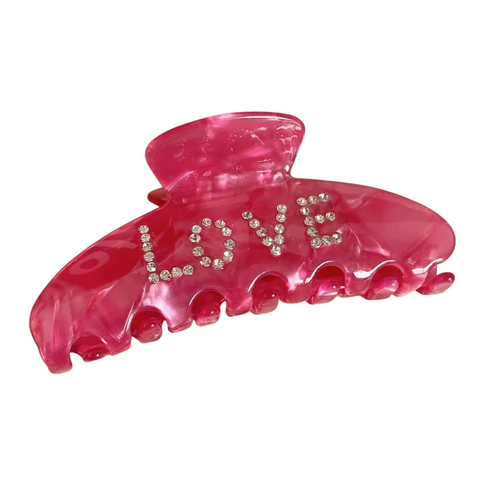 Love Rhinestone Hair Claw — view 2 Love Rhinestone Hair Claw — view 2