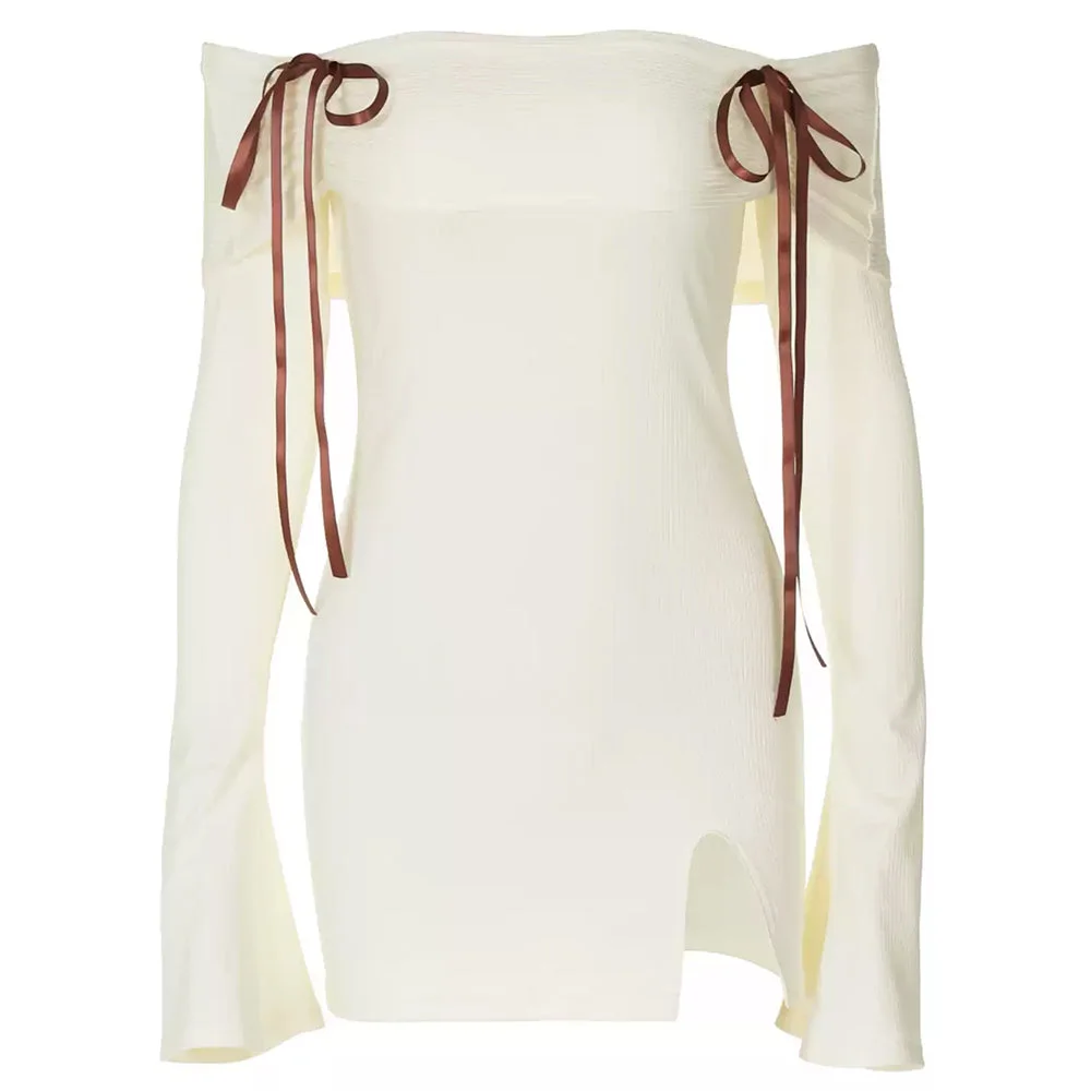 Hopeless Romantic Off Shoulder Mini Dress — view 1 Hopeless Romantic Off Shoulder Mini Dress — view 1