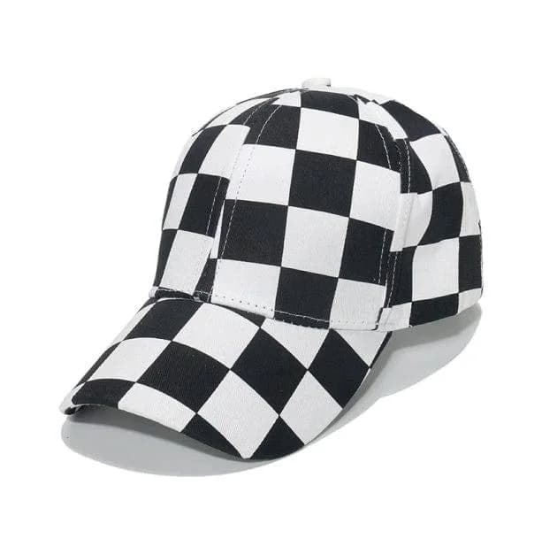Aesthetic Checkered Cap — view 1 Aesthetic Checkered Cap — view 1