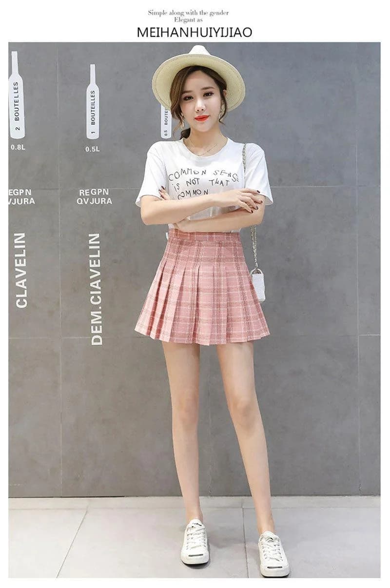 Mini Kawaii Plaid Skirt — view 3 Mini Kawaii Plaid Skirt — view 3