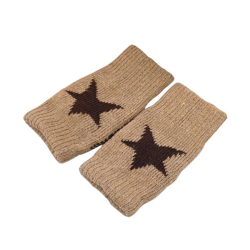 2000's Star Knitted Fingerless Gloves — view 1 2000's Star Knitted Fingerless Gloves — view 1