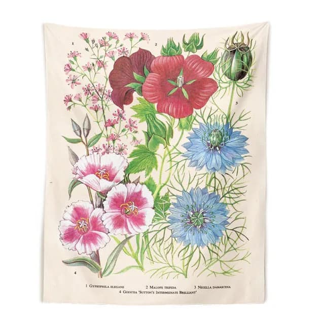 Vintage Flower Wall Tapestry ๐ฟ โ view 2 Vintage Flower Wall Tapestry ๐ฟ โ view 2