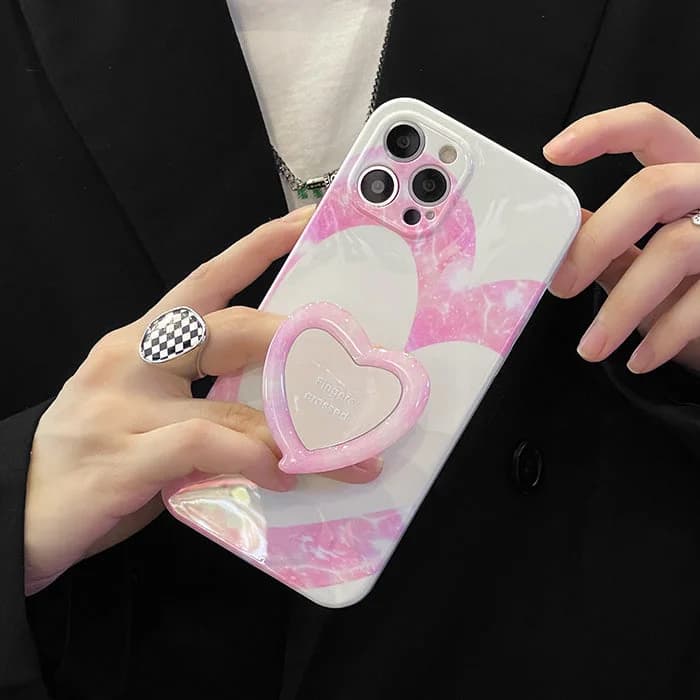 Pink Heart iPhone Case — view 2 Pink Heart iPhone Case — view 2