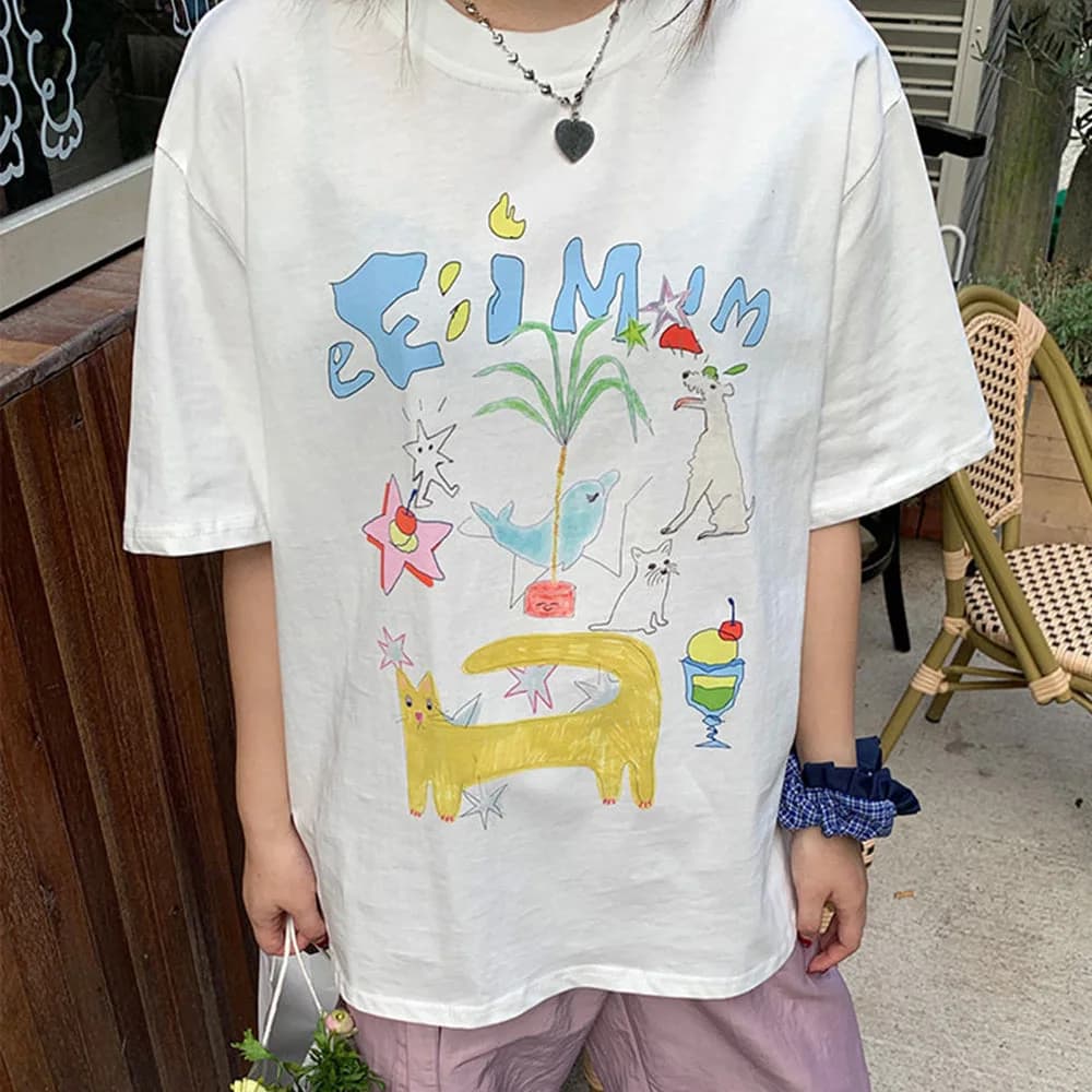 Whimsical Doodle Graphic Tee — view 1 Whimsical Doodle Graphic Tee — view 1