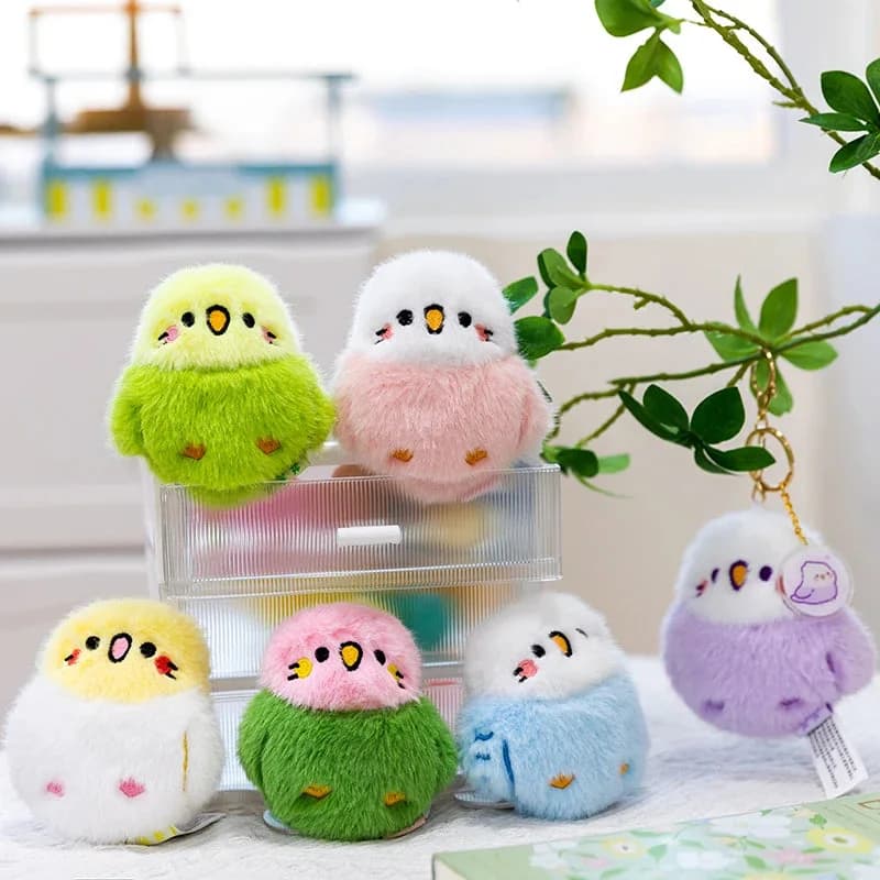 Kawaii Bird Plushie Pendant Keychain — view 2 Kawaii Bird Plushie Pendant Keychain — view 2