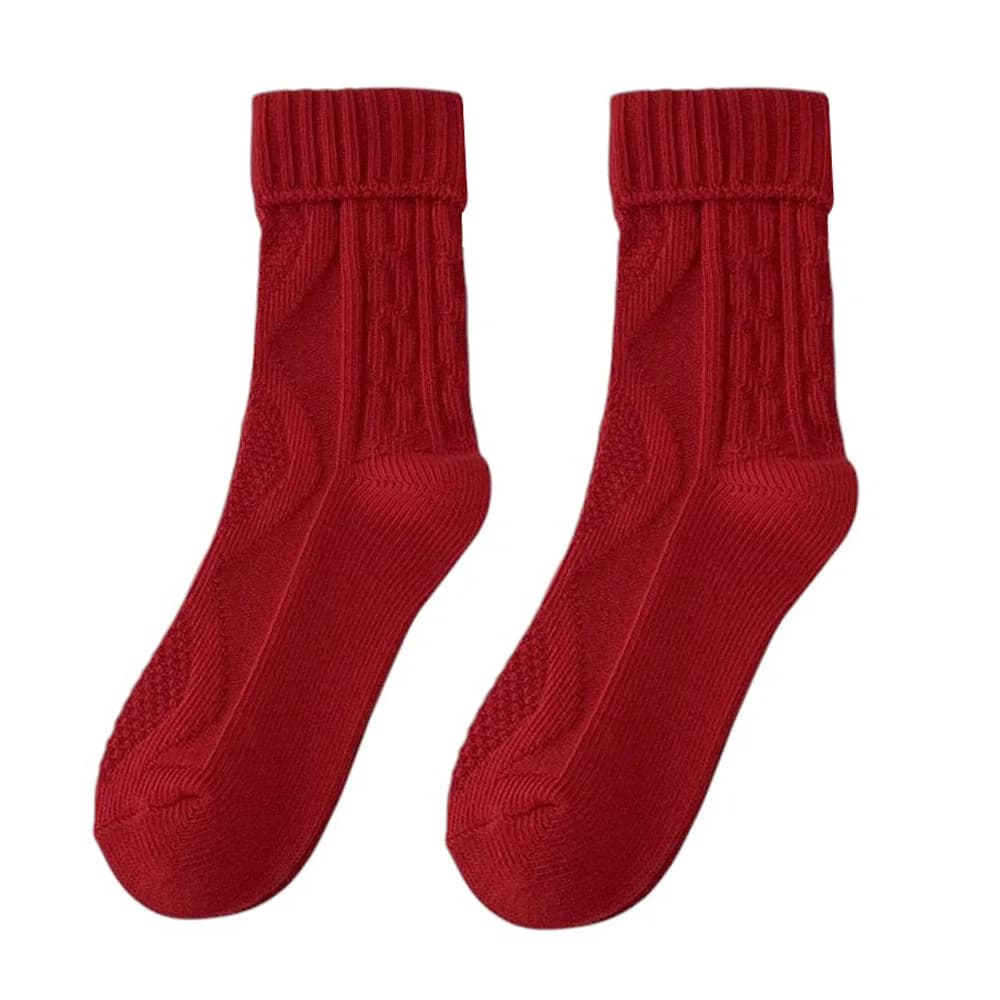 Grandma Aesthetic Red Socks — view 1 Grandma Aesthetic Red Socks — view 1