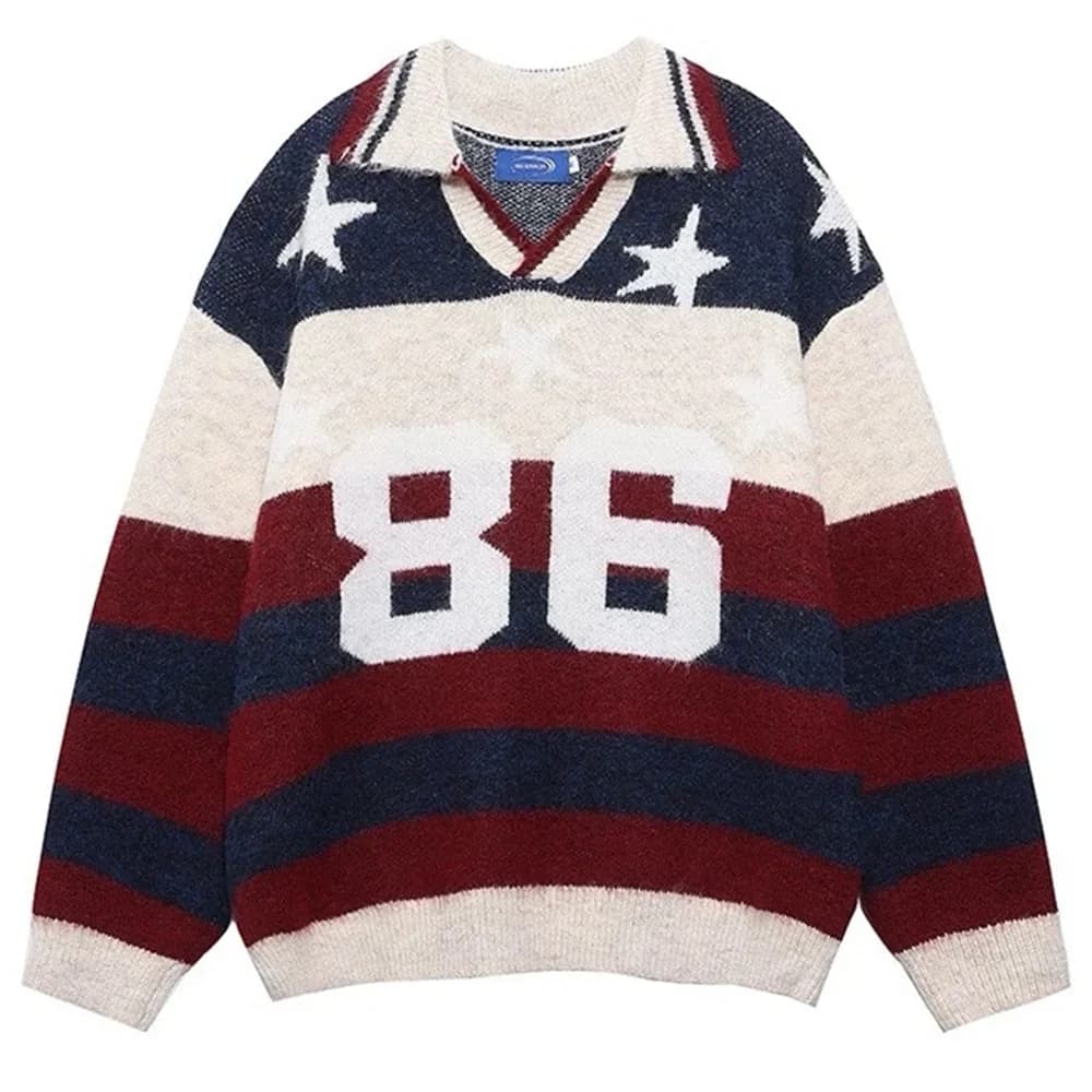 Oversized College Number Sweater — view 1 Oversized College Number Sweater — view 1