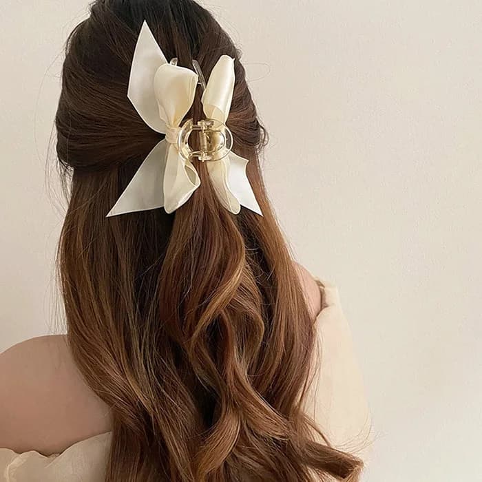 Satin Bow Hair Claw — view 1 Satin Bow Hair Claw — view 1
