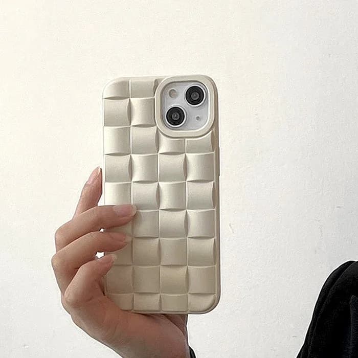 White Checkered iPhone Case — view 2 White Checkered iPhone Case — view 2