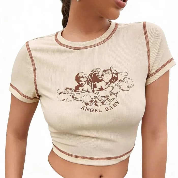 Angel Baby Aesthetic Crop Top — view 3 Angel Baby Aesthetic Crop Top — view 3