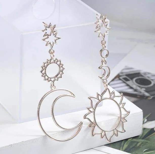 Sun And Moon Earrings — view 1 Sun And Moon Earrings — view 1
