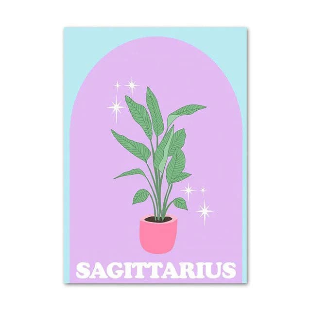 Pastel Zodiac Signs Canvas Poster — view 2 Pastel Zodiac Signs Canvas Poster — view 2