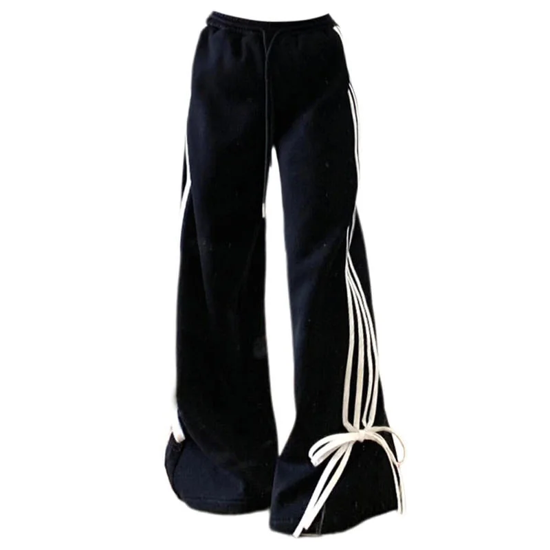 Bow Tie Side Stripe Pants — view 1 Bow Tie Side Stripe Pants — view 1