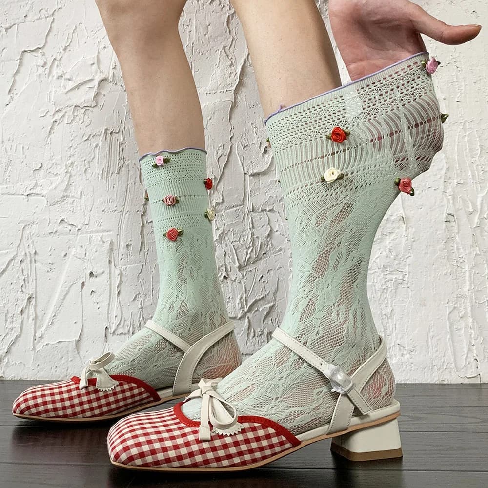 Secret Garden Lace Socks — view 2 Secret Garden Lace Socks — view 2