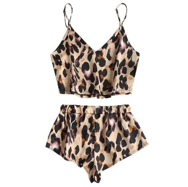 Leopard Satin Pajama — view 2 Leopard Satin Pajama — view 2