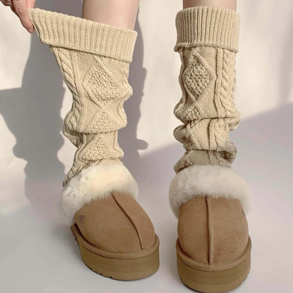 Cozy Days Cable Knit Leg Warmers — view 2 Cozy Days Cable Knit Leg Warmers — view 2