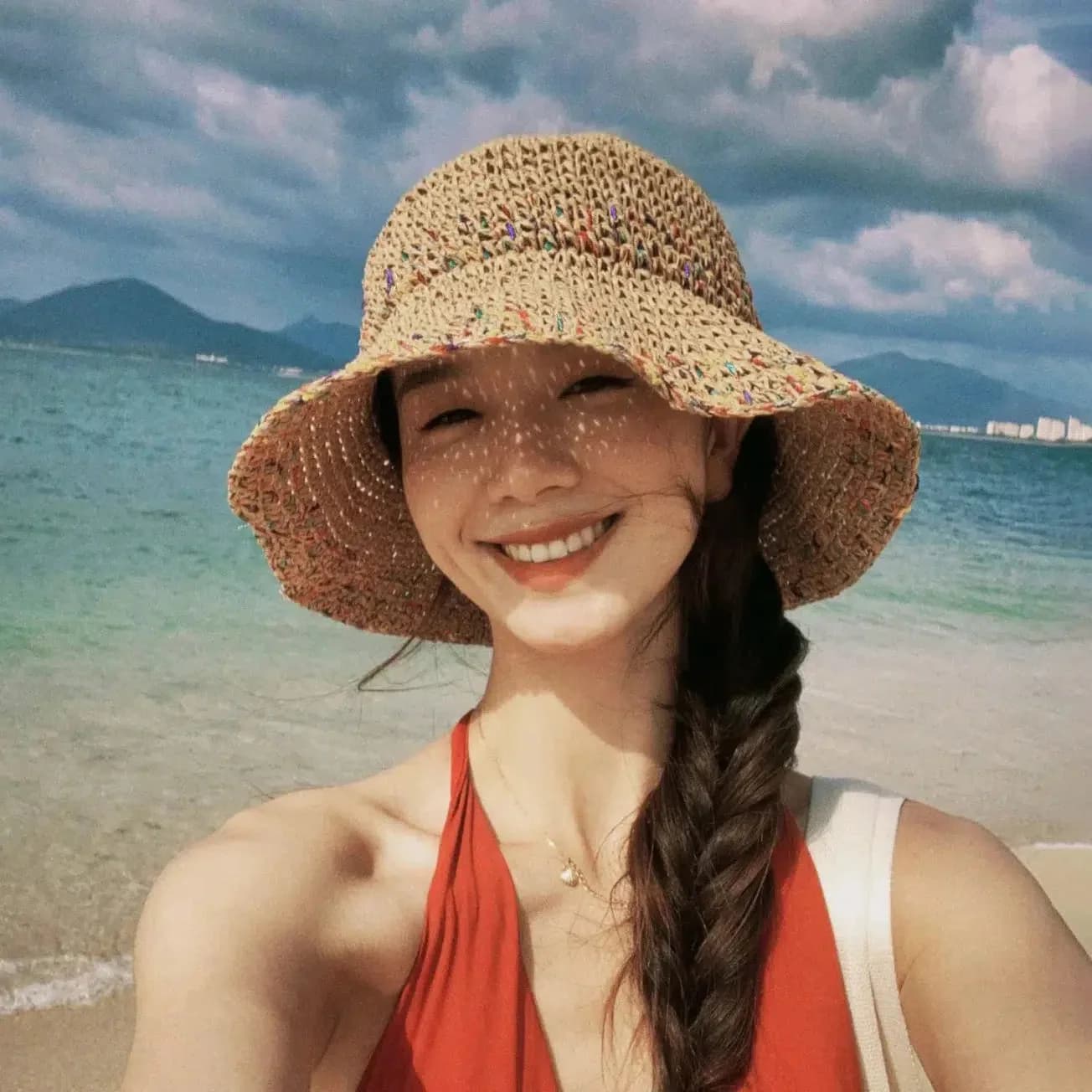 Woven Straw Bucket Hat — view 2 Woven Straw Bucket Hat — view 2