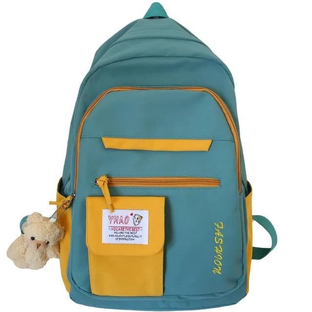 Pastel Kawaii Backpack with Bear — view 2 Pastel Kawaii Backpack with Bear — view 2