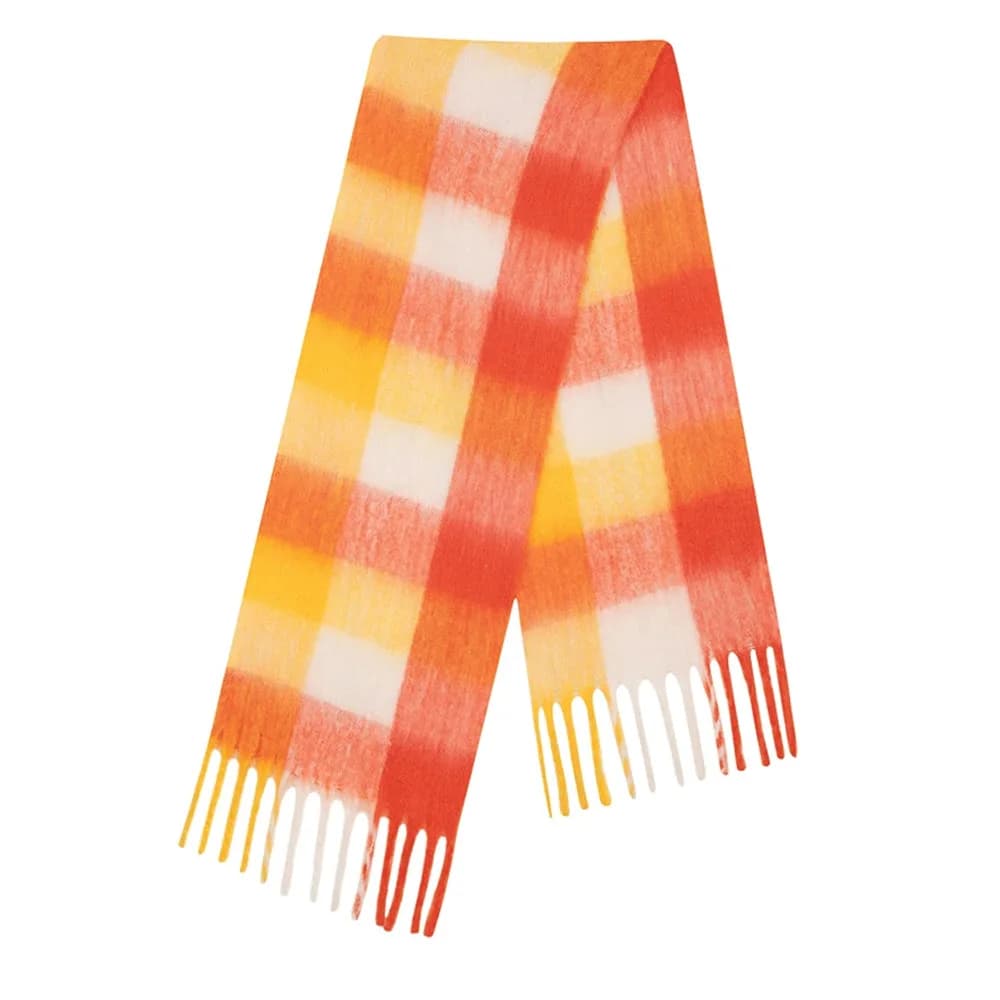 Colorful Plaid Pattern Scarf — view 2 Colorful Plaid Pattern Scarf — view 2