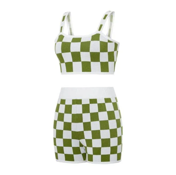Y2K Checkered Shorts & Top — view 2 Y2K Checkered Shorts & Top — view 2
