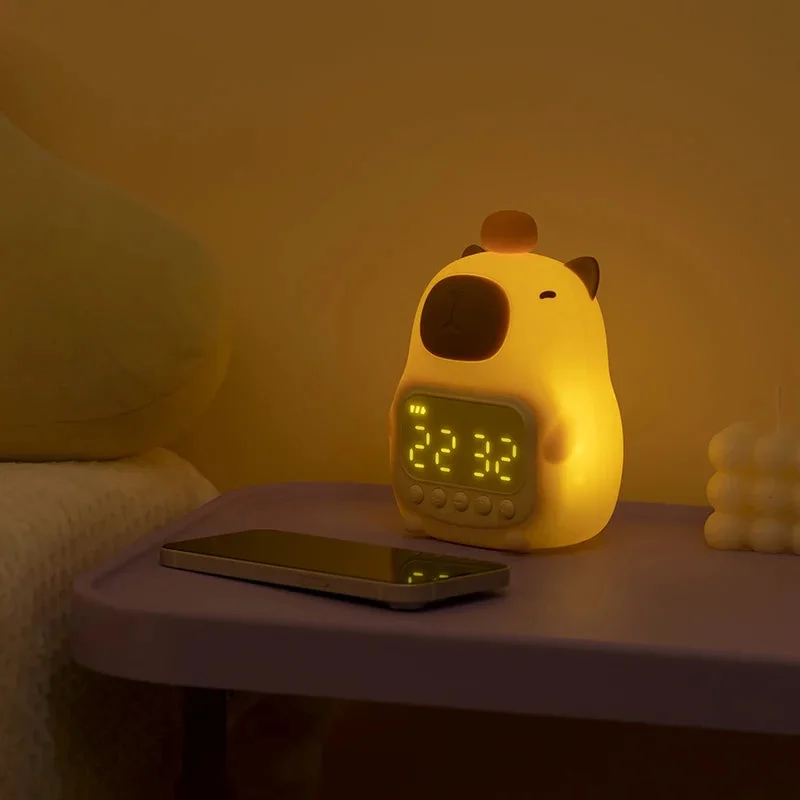 Capybara Digital Alarm Clock & Night Light — view 2 Capybara Digital Alarm Clock & Night Light — view 2