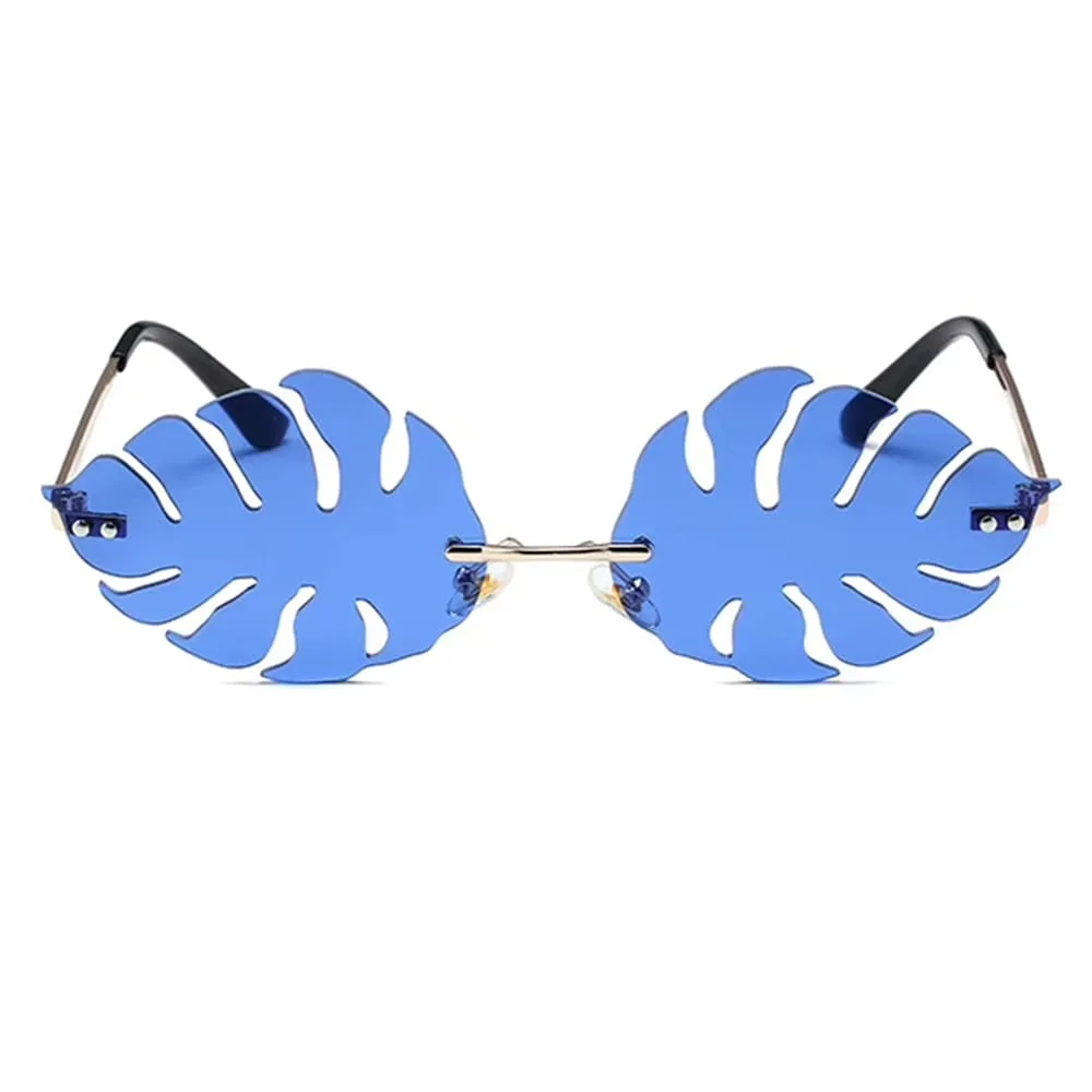 Tropical Leaf Shaped Sunglasses — view 1 Tropical Leaf Shaped Sunglasses — view 1