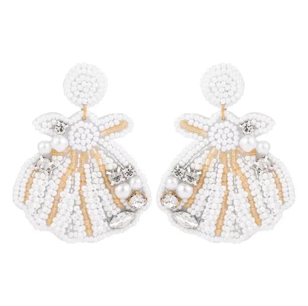 White Shell Earrings — view 1 White Shell Earrings — view 1