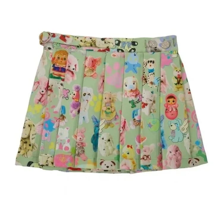 Cartoon Character Pleated Skirt — view 1 Cartoon Character Pleated Skirt — view 1