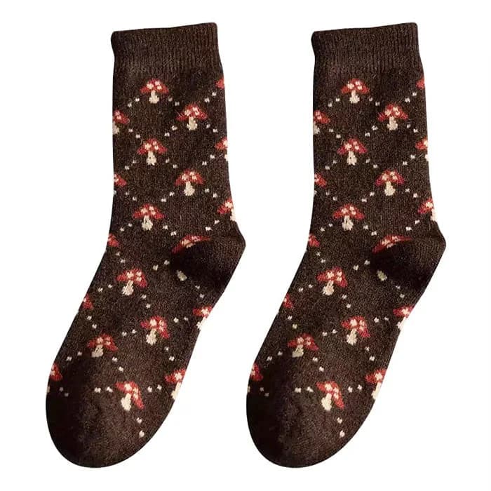 Goblincore Mushroom Socks — view 2 Goblincore Mushroom Socks — view 2