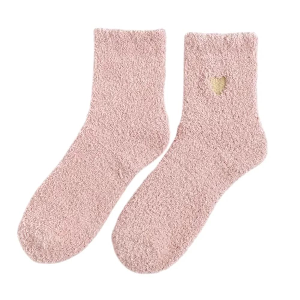 Soft Girl Heart Fuzzy Socks — view 1 Soft Girl Heart Fuzzy Socks — view 1