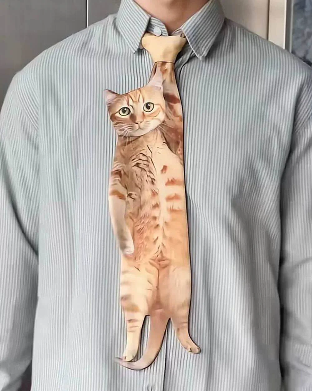 Cat Print Statement Tie — view 2 Cat Print Statement Tie — view 2