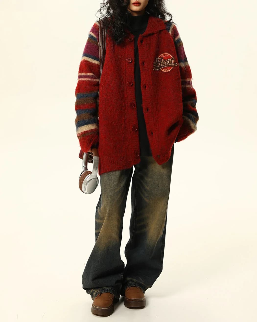 Preppy Style College Spirit Cardigan — view 3 Preppy Style College Spirit Cardigan — view 3