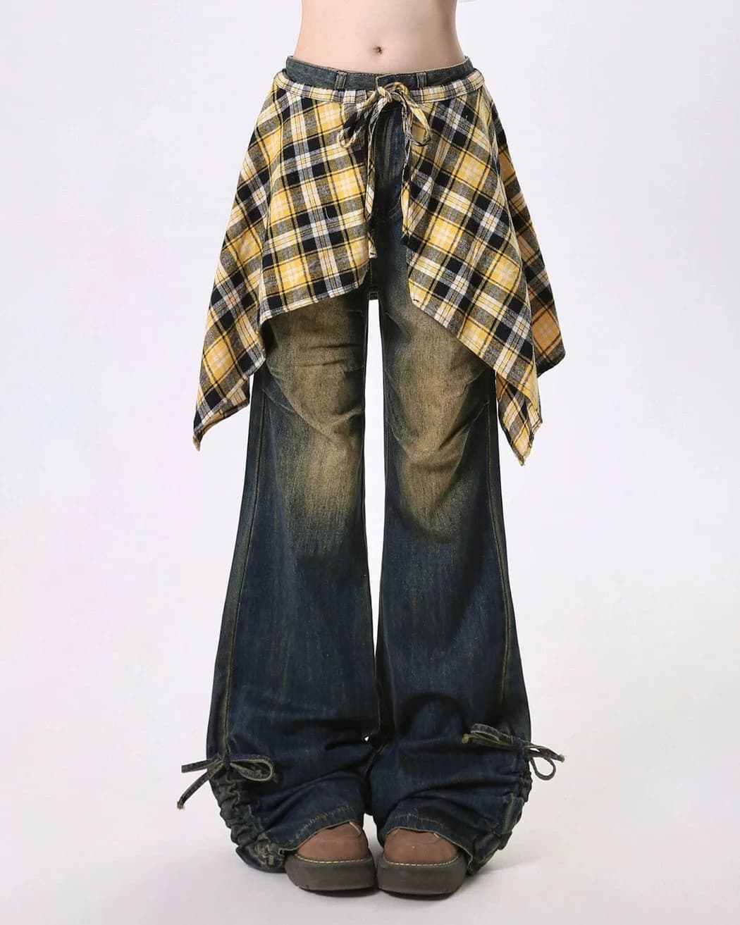 Teenage Drama Shirt-Tied Baggy Jeans — view 2 Teenage Drama Shirt-Tied Baggy Jeans — view 2