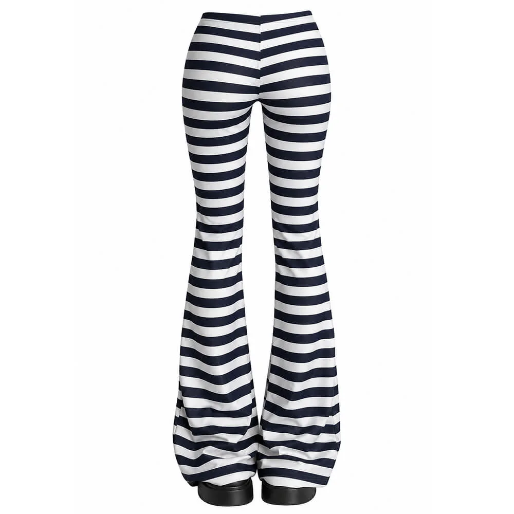 2000s Aesthetic Striped Flare Pants — view 2 2000s Aesthetic Striped Flare Pants — view 2