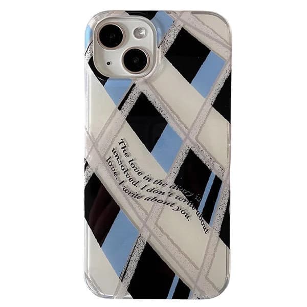 Blue & Black Argyle iPhone Case — view 1 Blue & Black Argyle iPhone Case — view 1