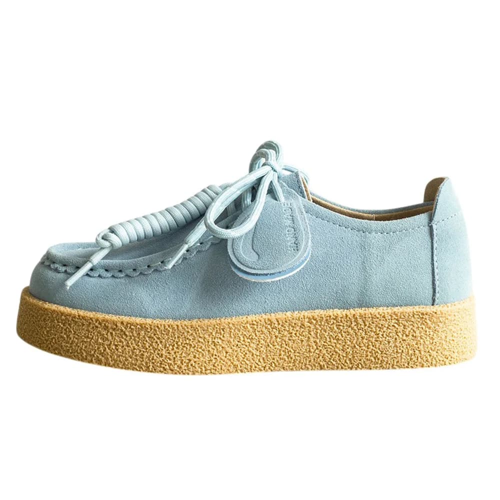 Round Toe Suede Platform Lace Up Shoes — view 3 Round Toe Suede Platform Lace Up Shoes — view 3