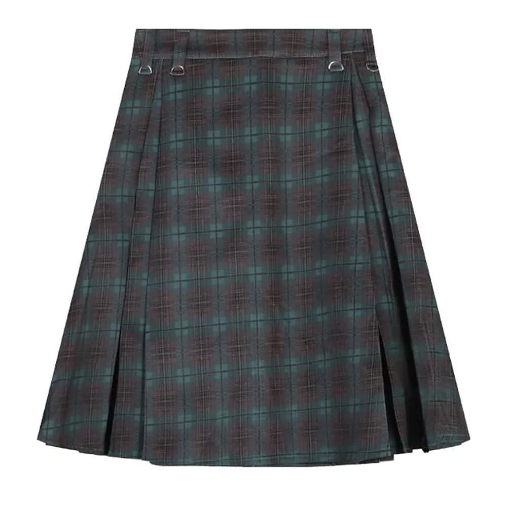 Preppy Style Checkered Kilt Skirt — view 2 Preppy Style Checkered Kilt Skirt — view 2