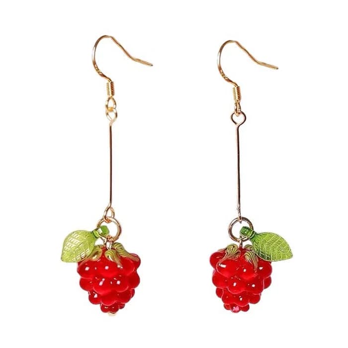 Cute Raspberry Earrings — view 2 Cute Raspberry Earrings — view 2