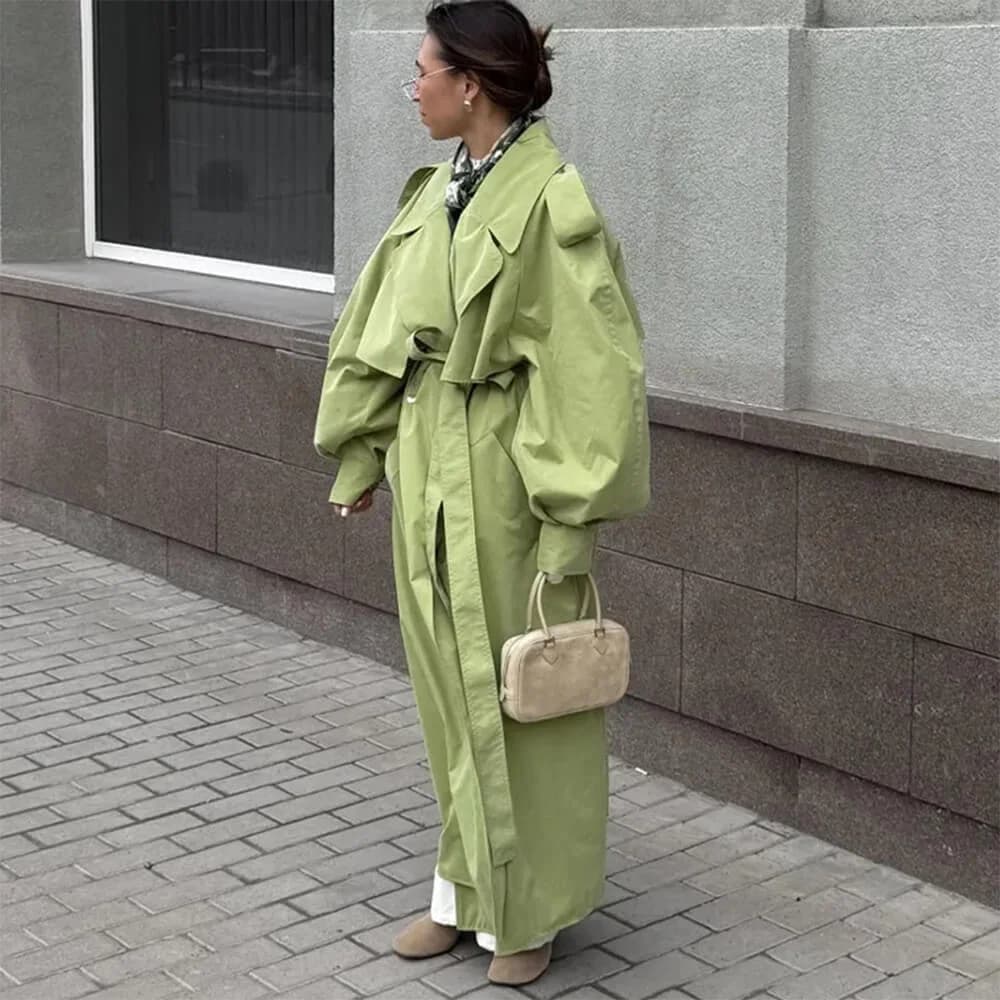 Pistachio Ice Cream Trench Coat — view 2 Pistachio Ice Cream Trench Coat — view 2
