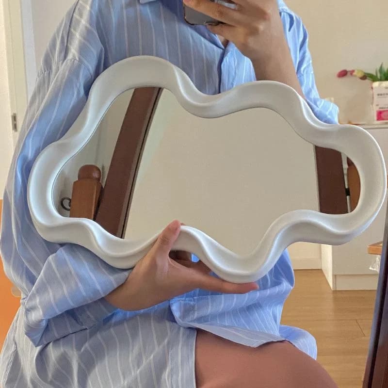 Asymmetrical Aesthetic Wavy Mirror — view 2 Asymmetrical Aesthetic Wavy Mirror — view 2