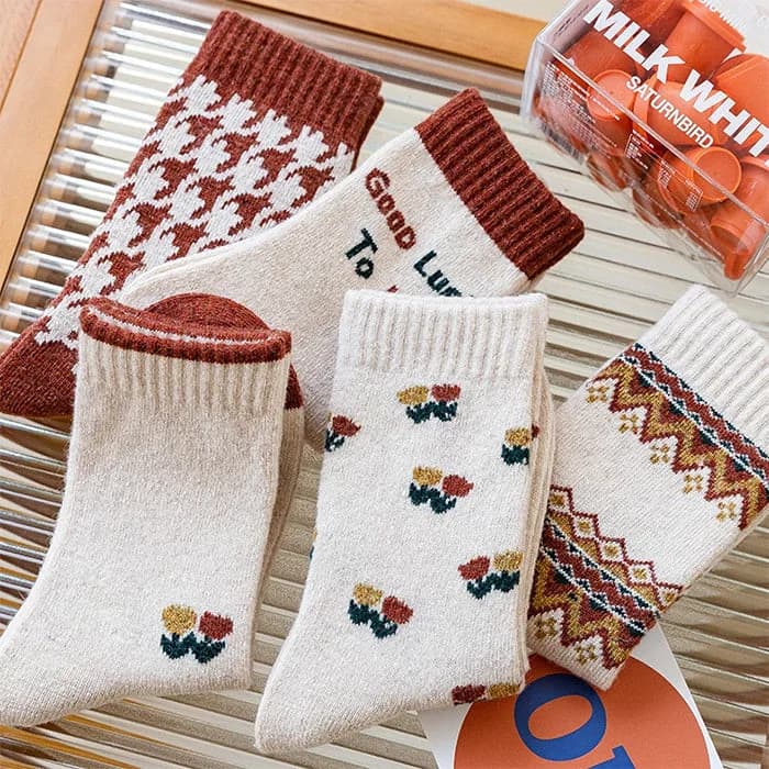 Too Well Brown Socks — view 2 Too Well Brown Socks — view 2