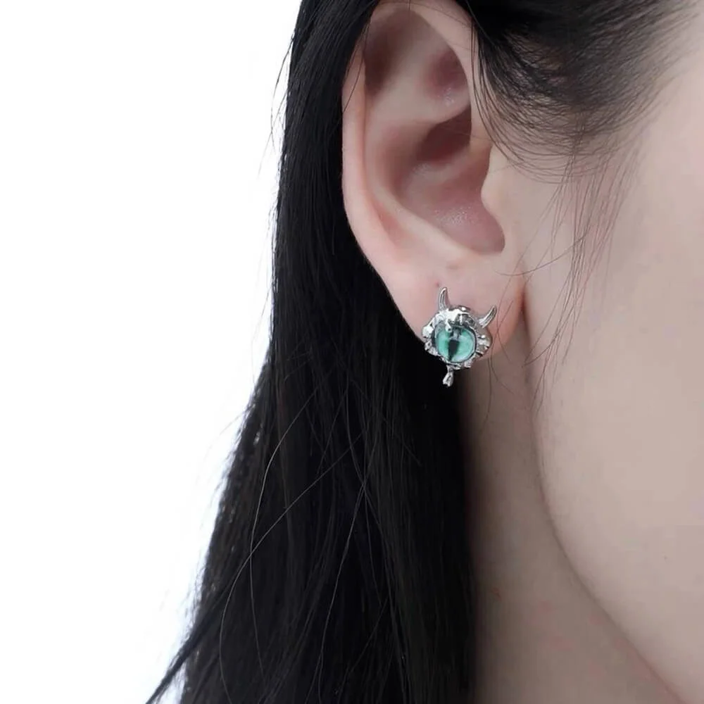 Blue & Green Eyes Stud Earrings — view 2 Blue & Green Eyes Stud Earrings — view 2