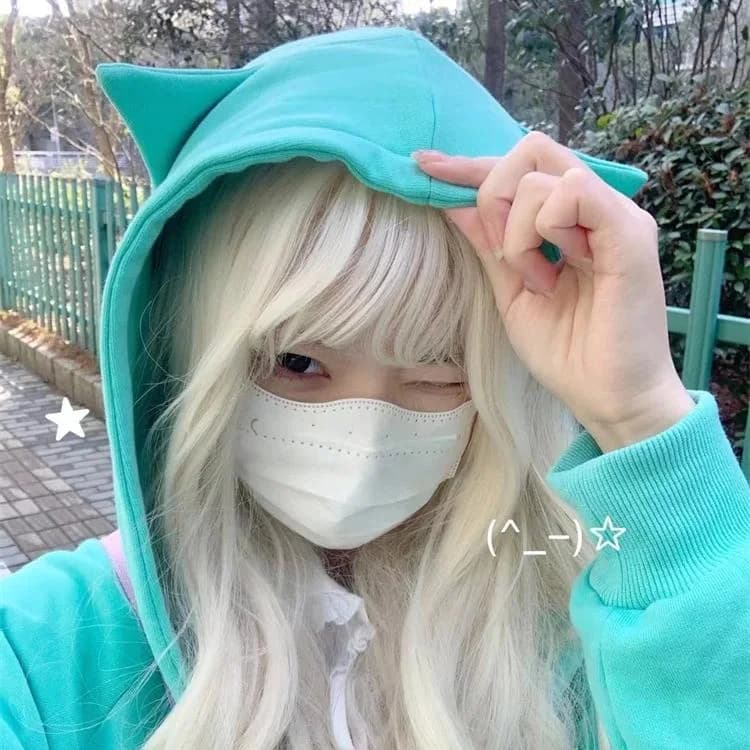 Turquoise Angel Cat Hoodie — view 2 Turquoise Angel Cat Hoodie — view 2