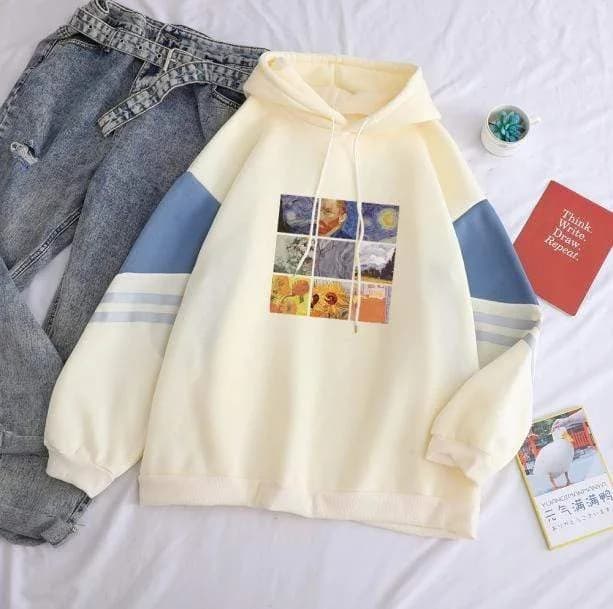 Artsy Van Gogh Hoodie — view 2 Artsy Van Gogh Hoodie — view 2
